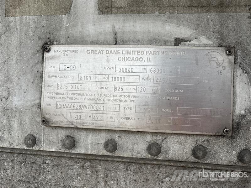Great Dane 53 ft x 102 in T/A Refrigerated Trailer Kühlauflieger