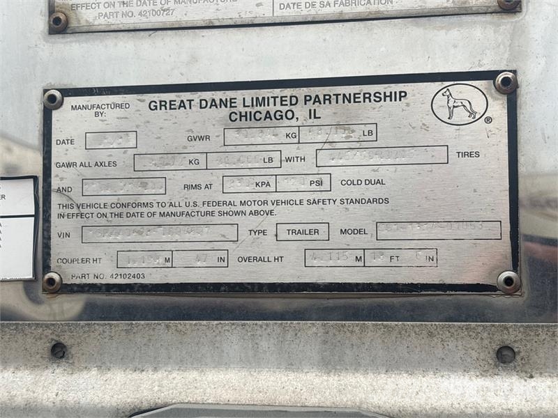 Great Dane CS1131401053 Van Body Trailers