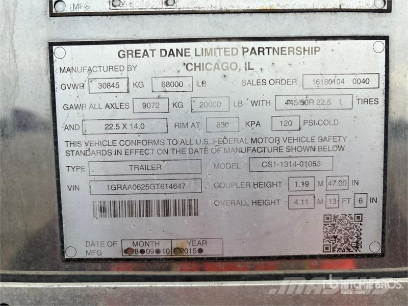 Great Dane CS1131401053 箱體拖車
