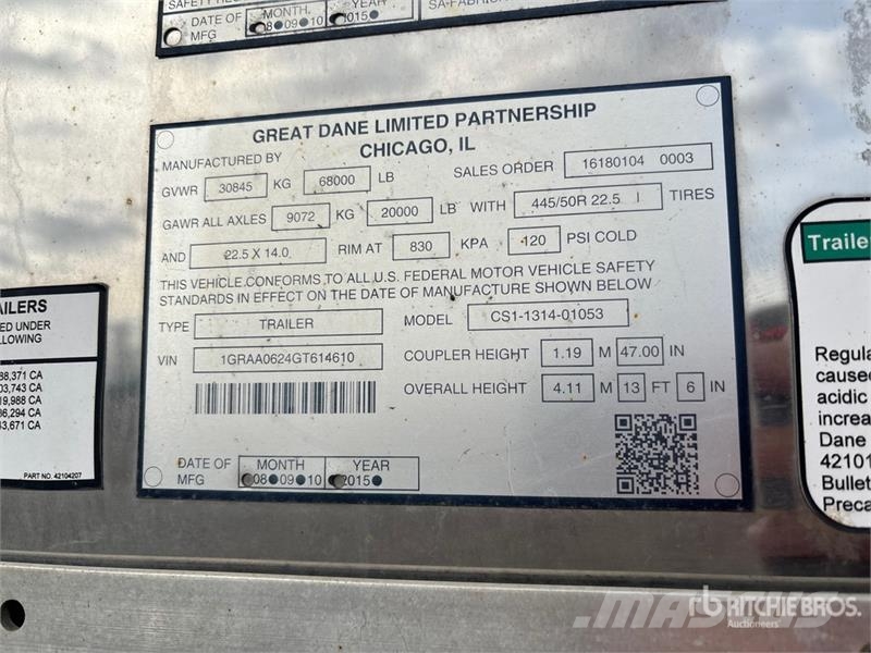 Great Dane CS1131401053 箱體拖車