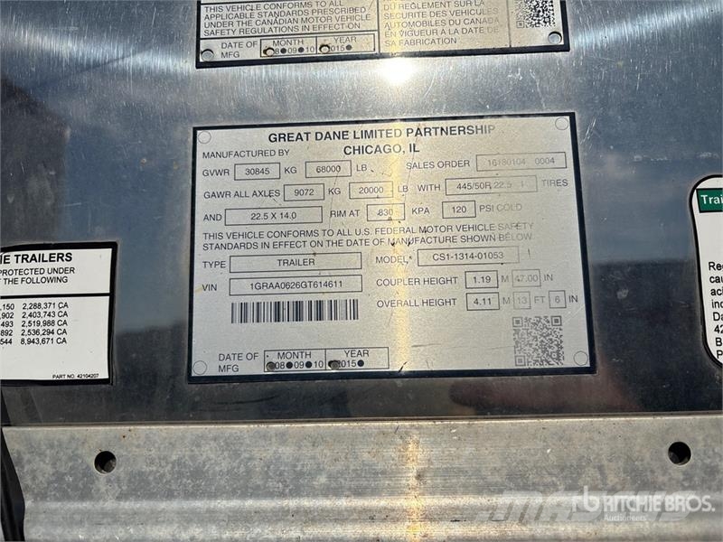 Great Dane CS1131401053 Van Body Trailers