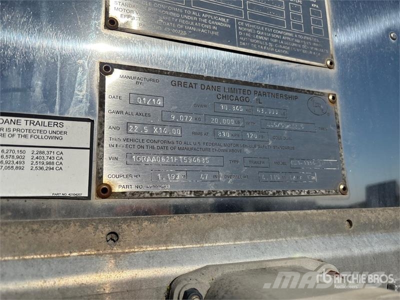 Great Dane CS1131401053 Van Body Trailers