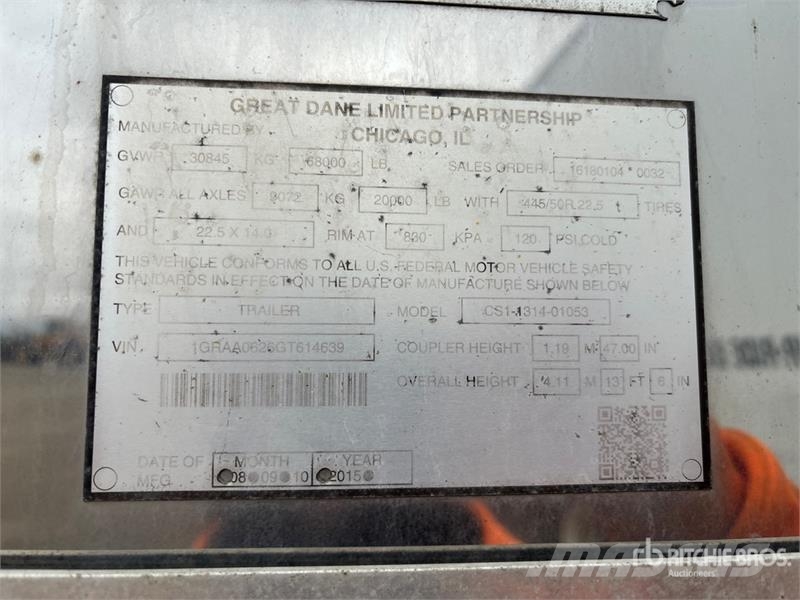 Great Dane CS1131401053 箱體拖車