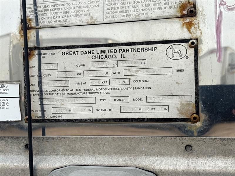 Great Dane CS1131401053 Van Body Trailers