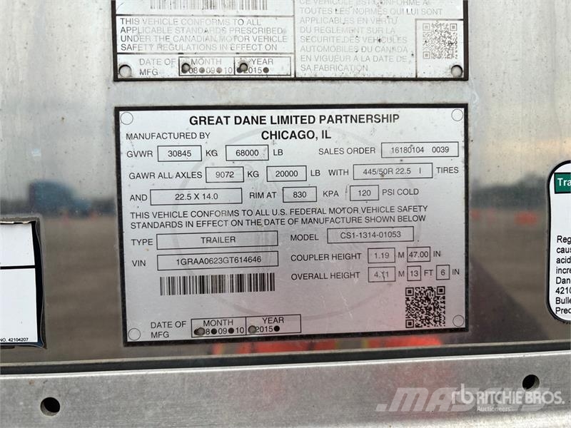 Great Dane CS1131401053 مقطورات ذات هيكل صندوقي