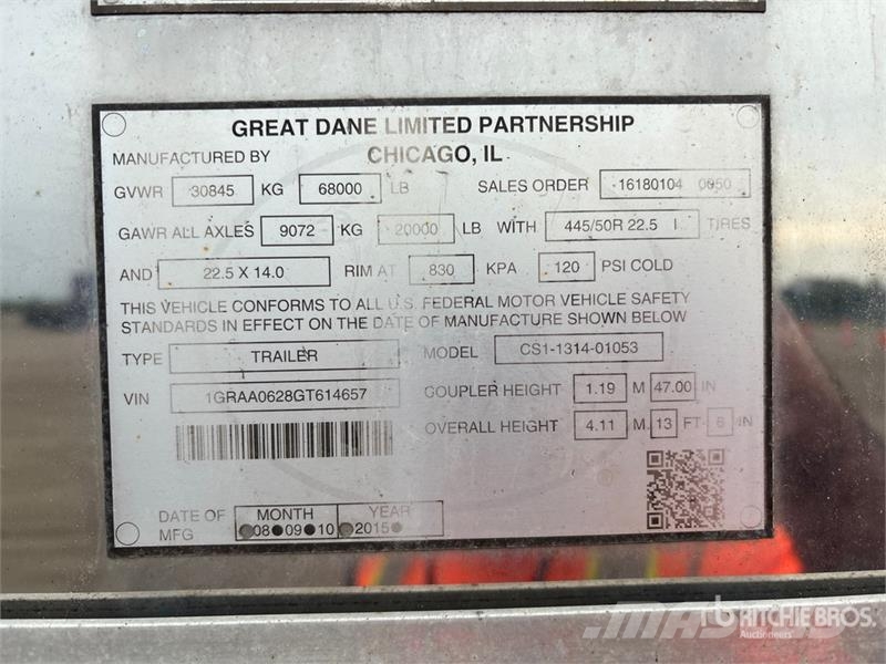 Great Dane CS1131401053 Van Body Trailers