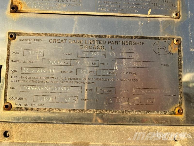 Great Dane CS1131401053 مقطورات ذات هيكل صندوقي