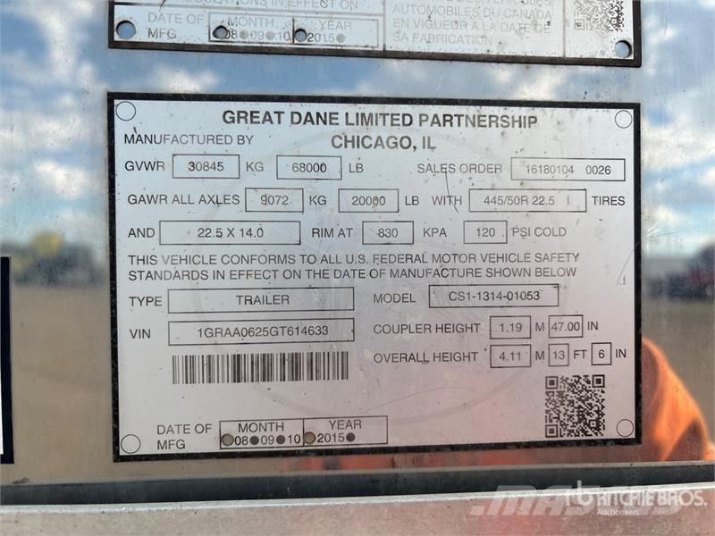 Great Dane CS1131401053 箱體拖車