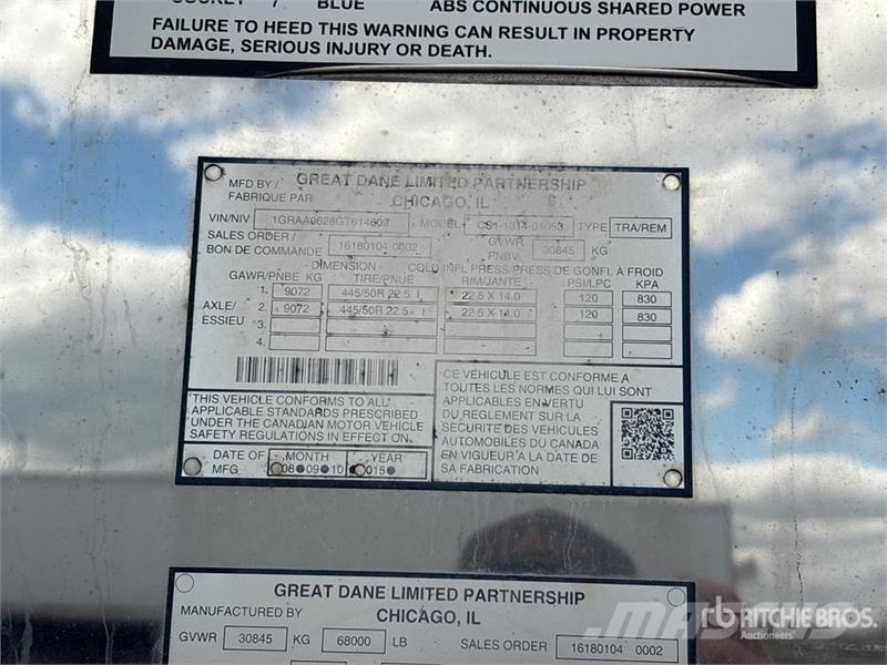 Great Dane CS1131401053 Van Body Trailers