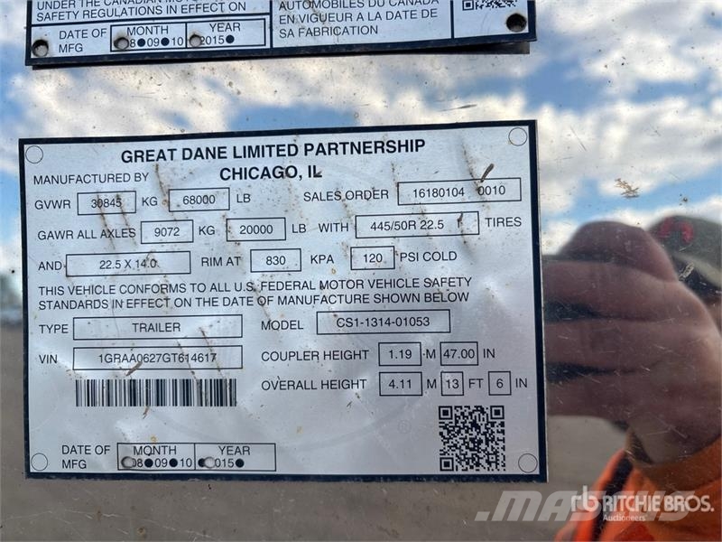 Great Dane CS1131401053 Van Body Trailers