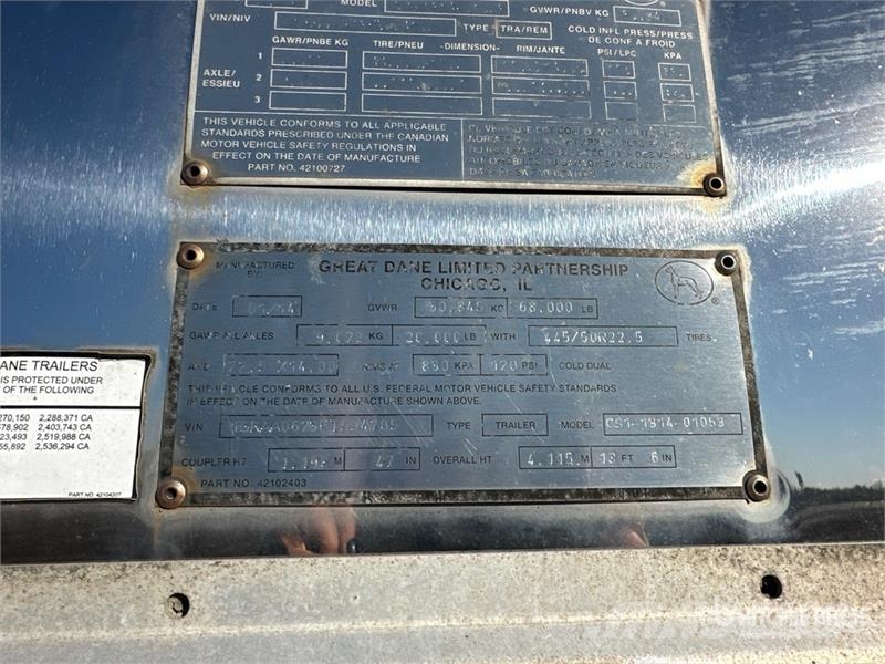 Great Dane CS1131401053 مقطورات ذات هيكل صندوقي