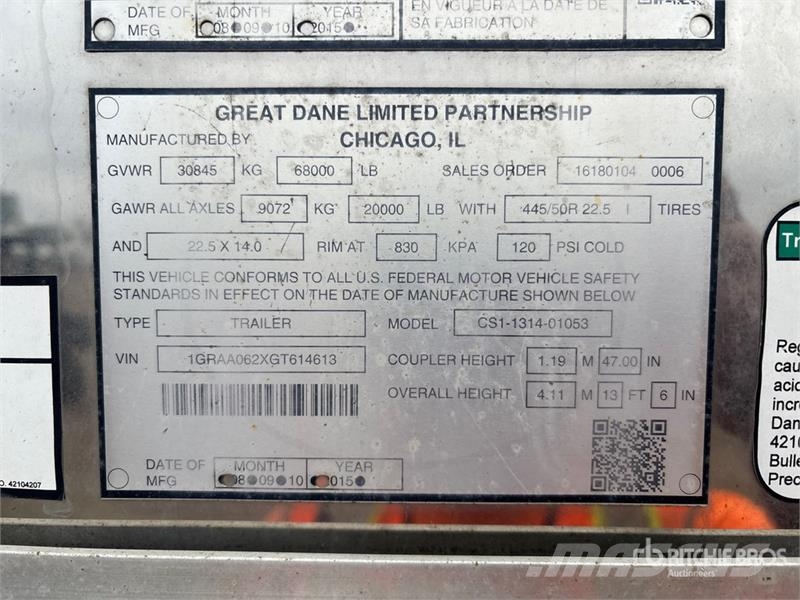 Great Dane CS1131401053 箱體拖車