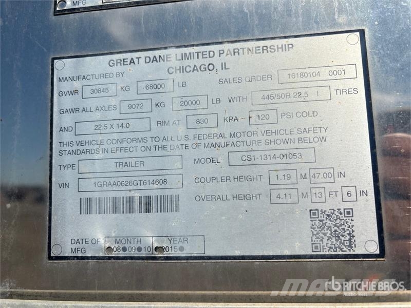 Great Dane CS1131401053 箱體拖車