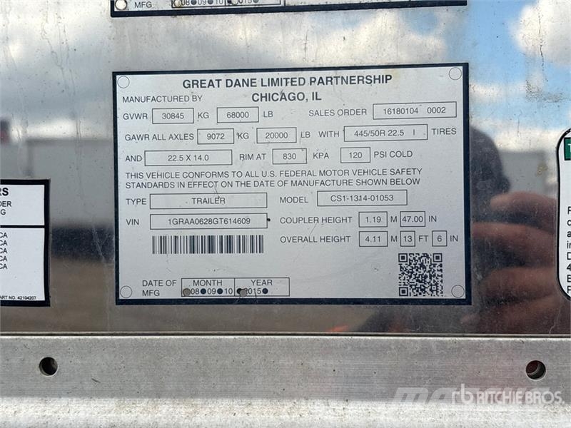 Great Dane CS1131401053 Van Body Trailers