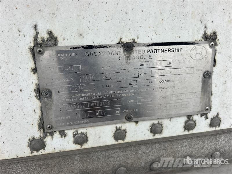 Great Dane ESS-1114-11053 53 ft x 102 in T/A Refrigerated Tra Temperature controlled semi-trailers