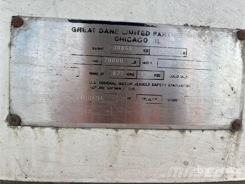 Great Dane ESS-1114-11053 53 ft x 102 in T/A Refrigerated Tra Semirremolques de temperatura controlada
