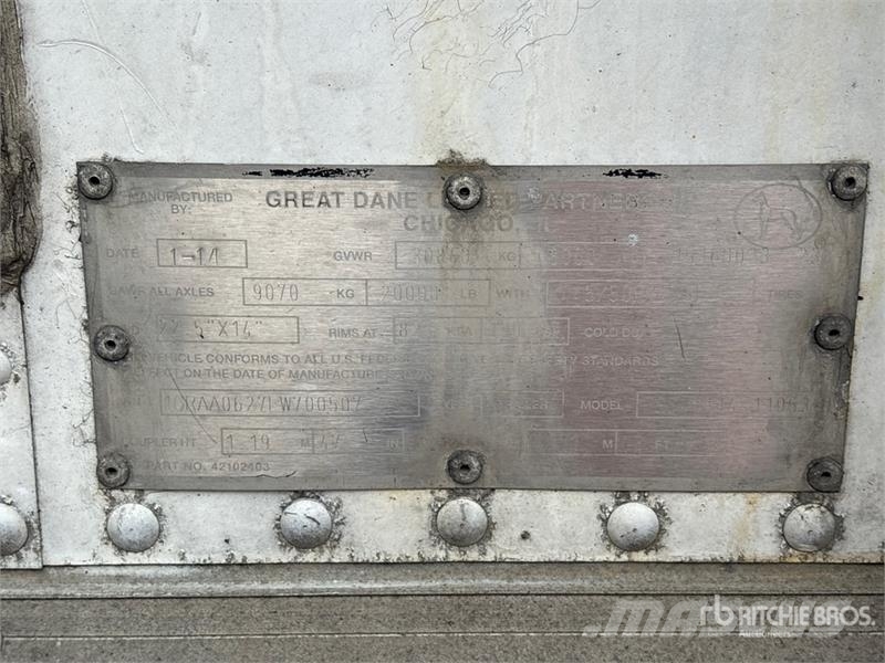 Great Dane ESS-1114-11053 53 ft x 102 in T/A Refrigerated Tra Temperature controlled semi-trailers