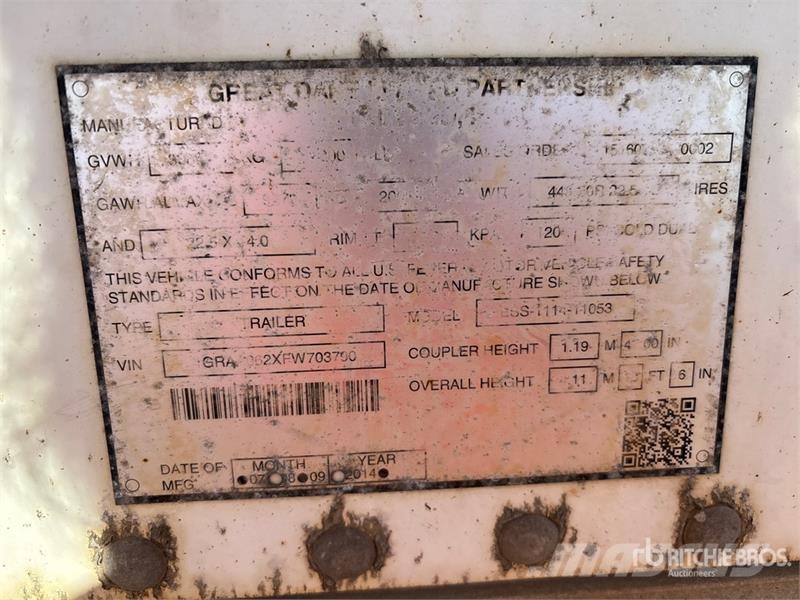 Great Dane ESS-1114-11053 53 ft x 102 in T/A Refrigerated Tra Temperature controlled semi-trailers