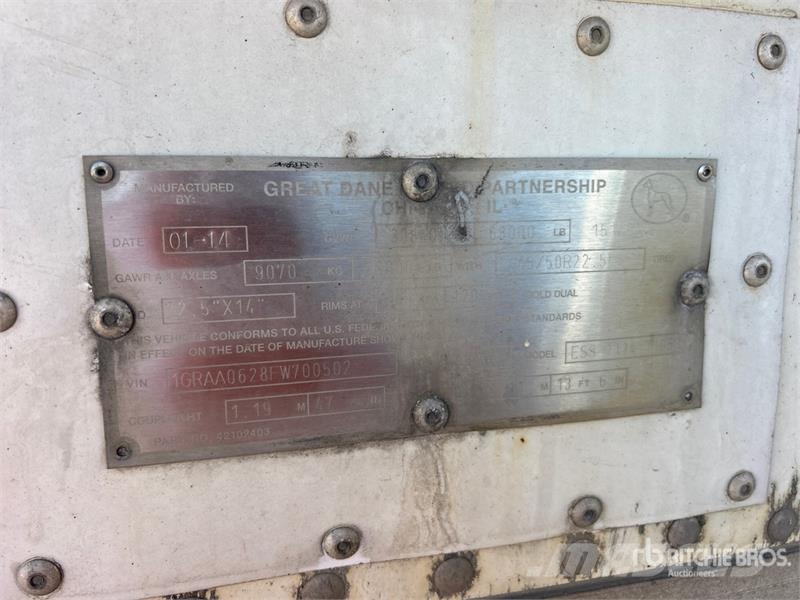Great Dane ESS-1114-11053 53 ft x 102 in T/A Refrigerated Tra Poluprikolice hladnjače