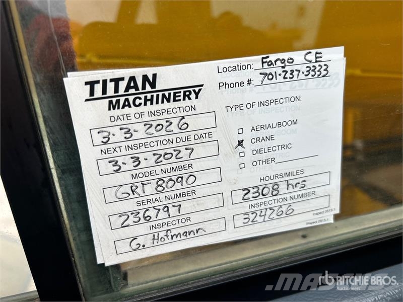 Grove GRT8090 90 ton Rough Terrain Crane Autodizalice