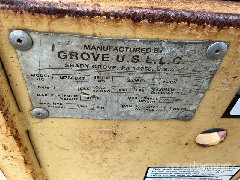 Grove MZ66DXT Teleskopik personel platformları
