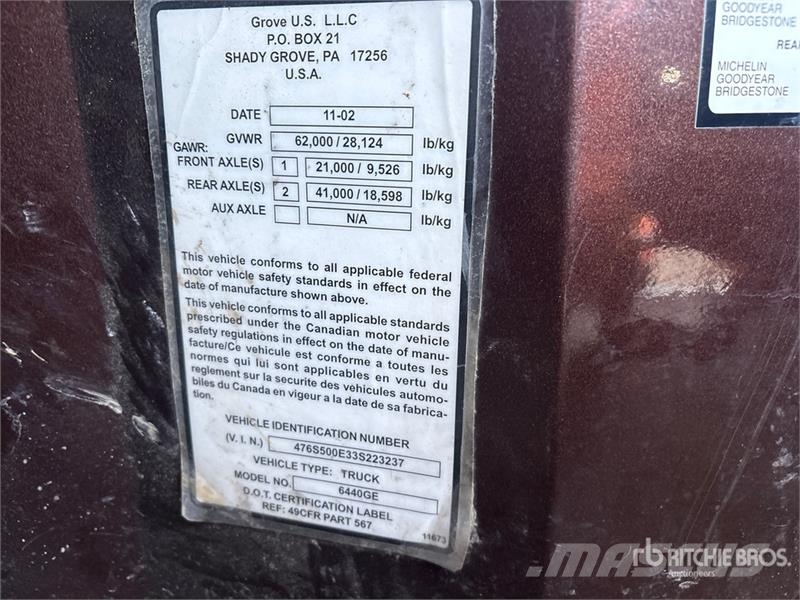 Grove TMS500E Grúas de oruga