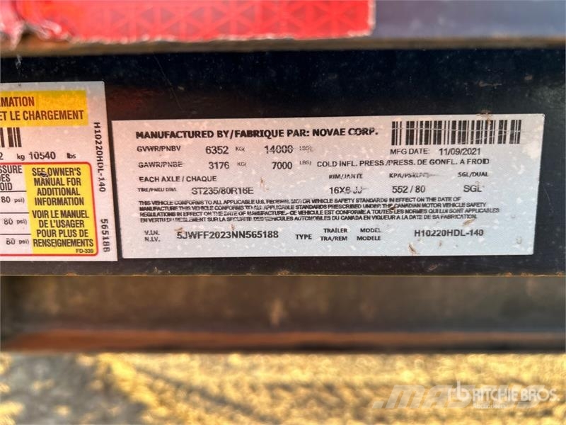  H & H &  20 ft T/A Utility Trailer Andre hengere