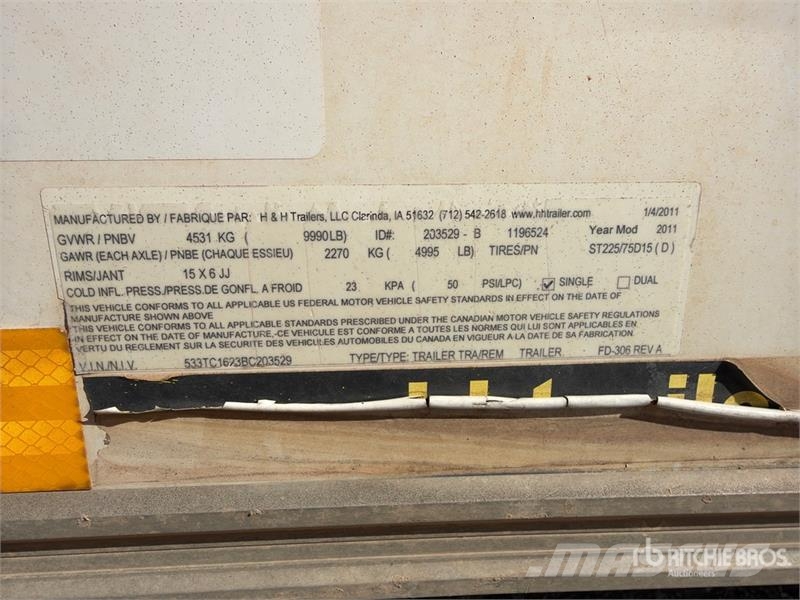 H & H FD-306 Przyczepy ze skrzynią zamkniętą