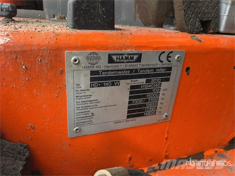 Hamm HD+ 140VV Double Drum Roller Twin drum rollers