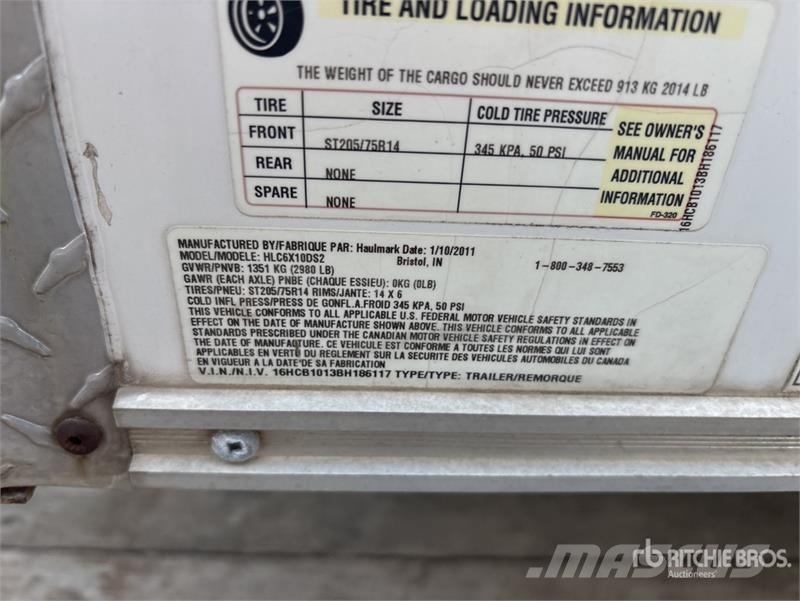 Haulmark HLC5X10DS Enclosed Trailer 箱體拖車