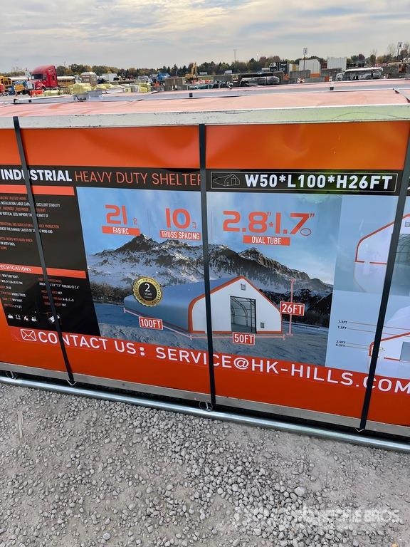 HIlls Industrial 1005026 50 ft x 100 ft x 26 ft St Steel frame buildings