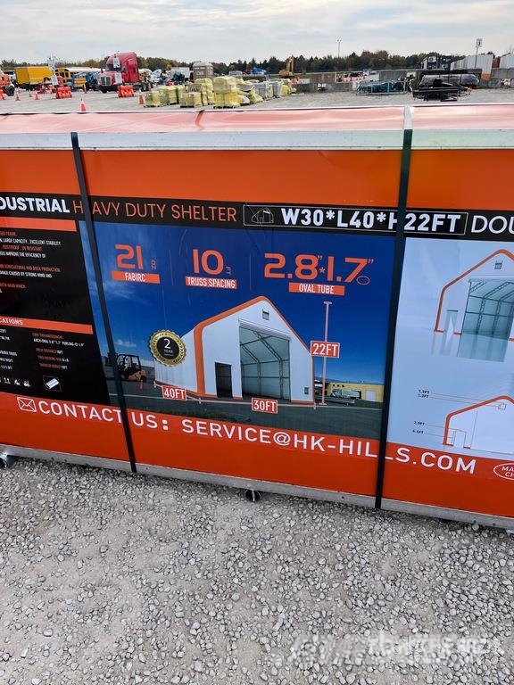 HIlls Industrial 403022 30 ft x 40 ft x 22 ft Stor Steel frame buildings