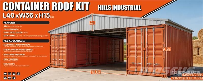 HIlls Industrial 403613 36 ft x 40 ft x 13 ft Cont Sonstige Baumaschinen