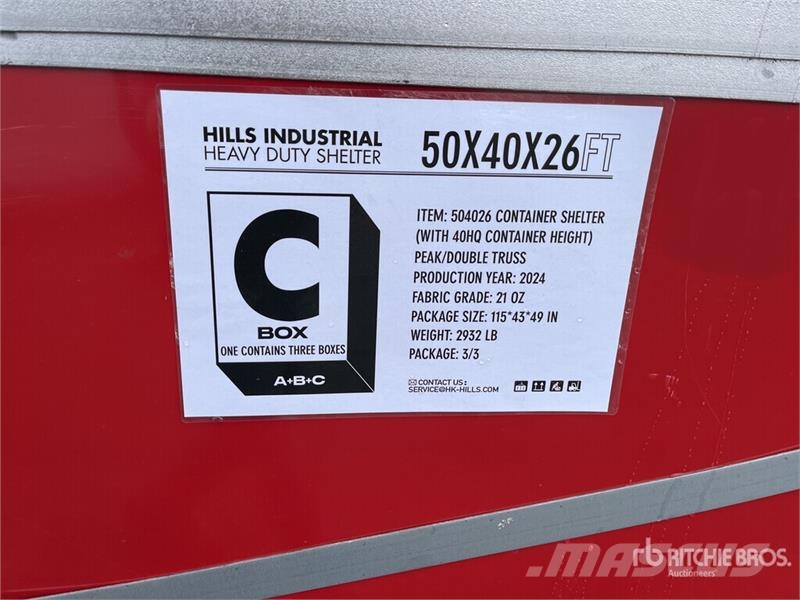 HIlls Industrial 504026 50 ft x 40 ft x 26 ft Stor Construcción - Otros