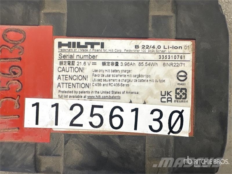 Hilti 22V 5.2AH Battery Outros componentes