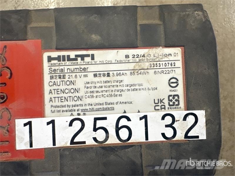 Hilti 22V 5.2AH Battery Outros componentes
