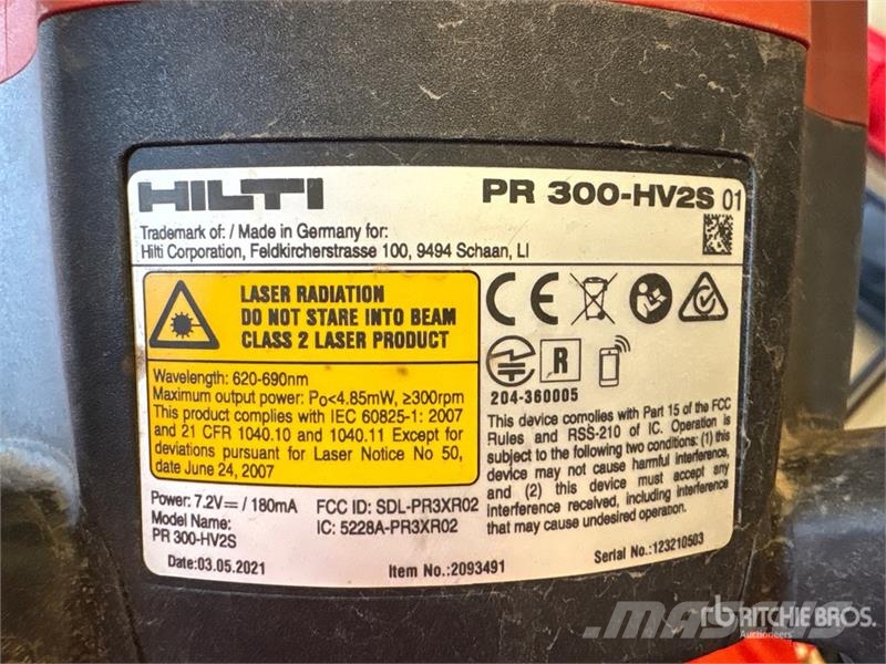 Hilti PR 300-HV2S Laser Level Instrument, mät- och automatiseringsutrustning