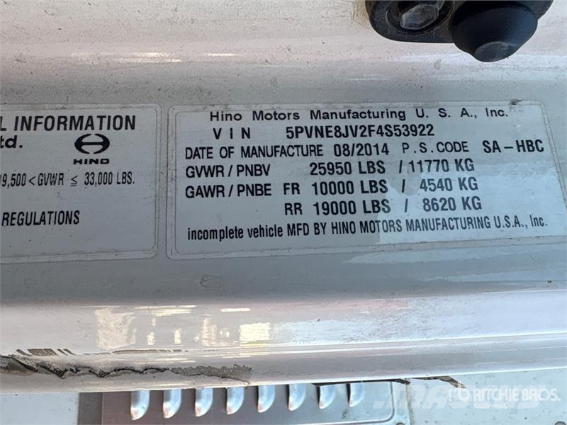 Hino 268 Sanduk kamioni