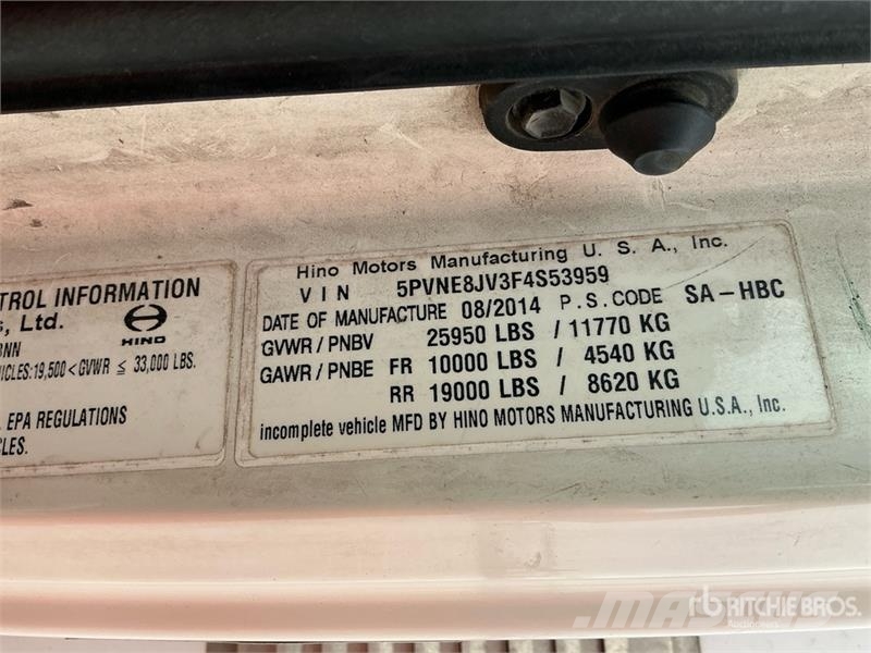 Hino 268 Skriňová nadstavba
