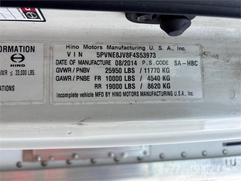 Hino 268 شاحنات ذات هيكل صندوقي