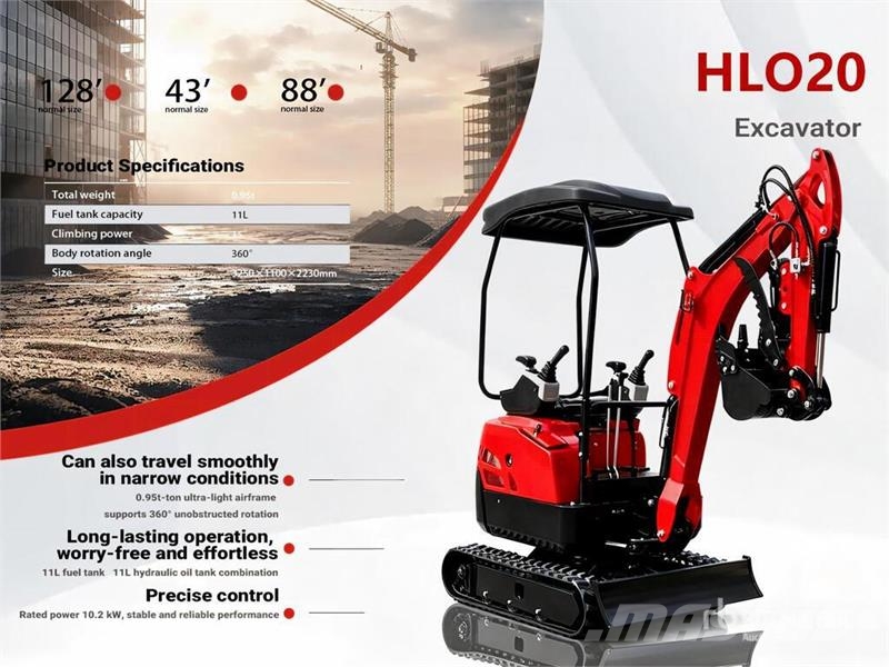 HLO20-RED Yanmar Diesel Mini Excavator (Unused) Miniekskavaatorid < 7 t