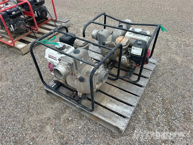 Honda of (2) Honda WT40X Skid-Mounted Water Pump Гідронасоси