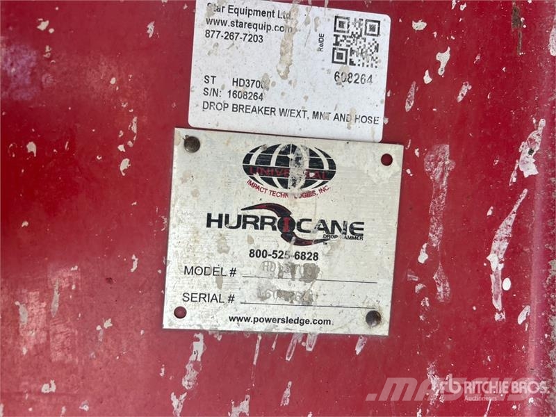  Hurricane HD3700 Skid Steer Drop Hammer Andet tilbehør