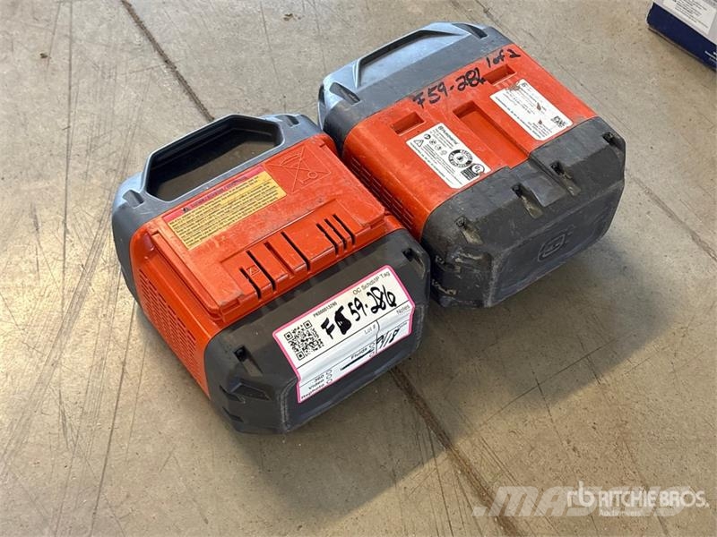 Husqvarna of (2) Husqvarna B750X Batteries Other components