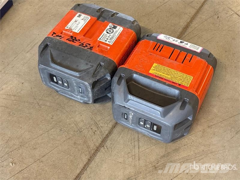 Husqvarna of (2) Husqvarna B750X Batteries Other components