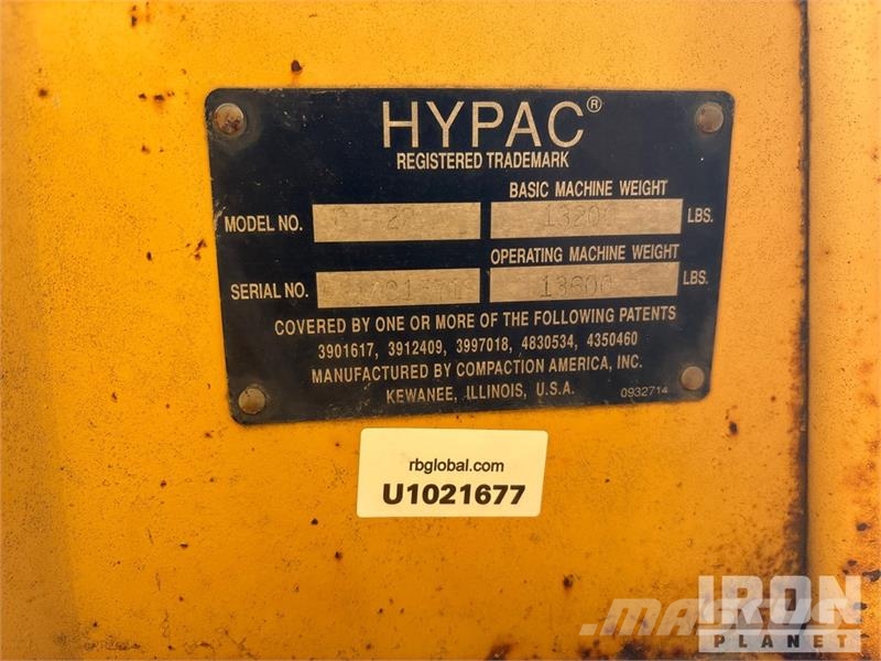 Hypac C-822A Padfoot Drum Compactor Enkelt tromle