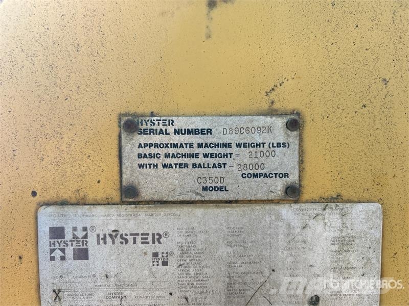 Hyster C350D Double Drum Roller مداحل ثنائية الاسطوانة