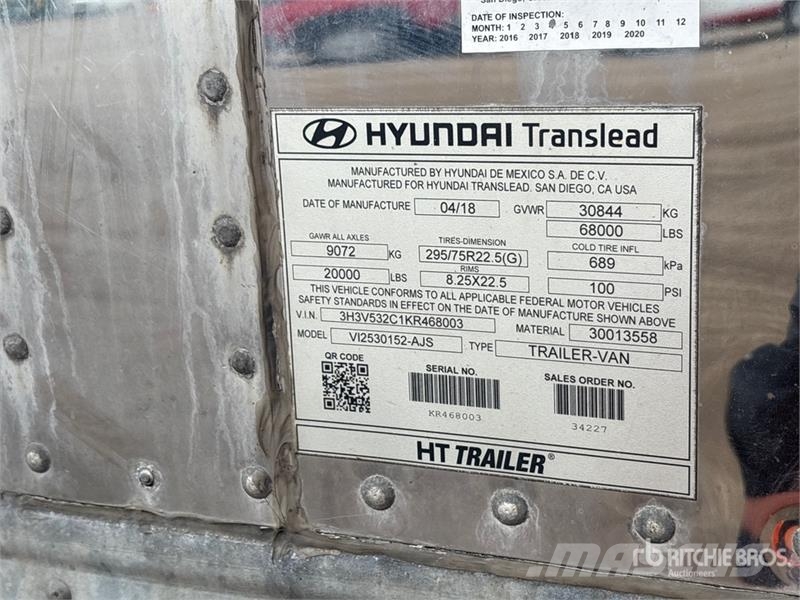 Hyundai V12530152-AJS Prikolice zabojniki