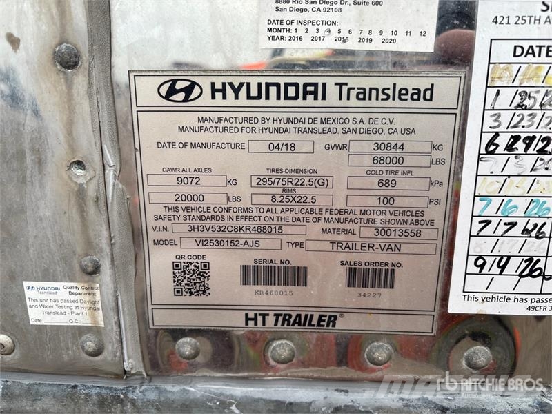 Hyundai V12530152-AJS Dengtos priekabos