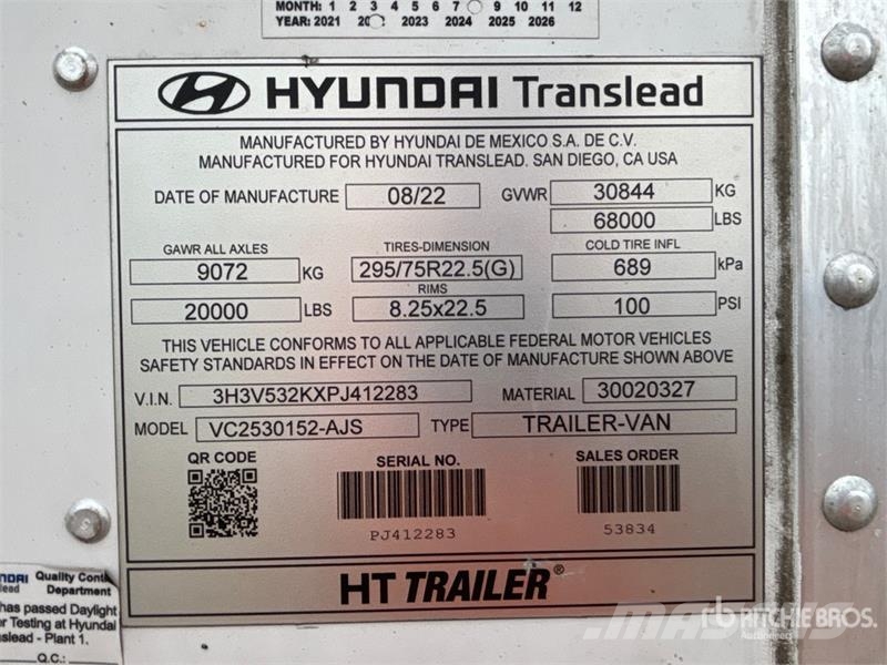 Hyundai VC2530152 Prikolice zabojniki